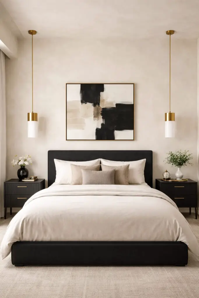 Cream Limewash With Black Gold