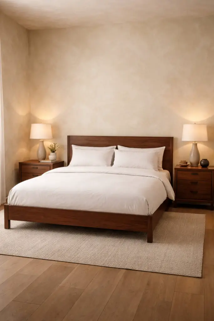 Cream Limewash With Dark Wood