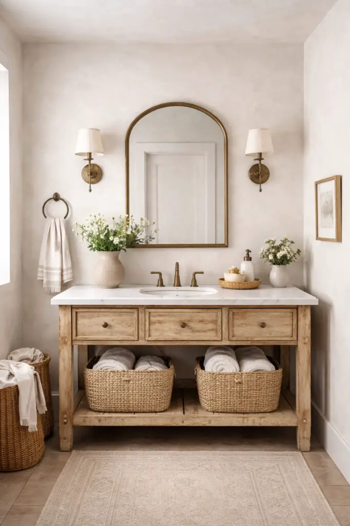 Farmhouse Limewash Bathroom