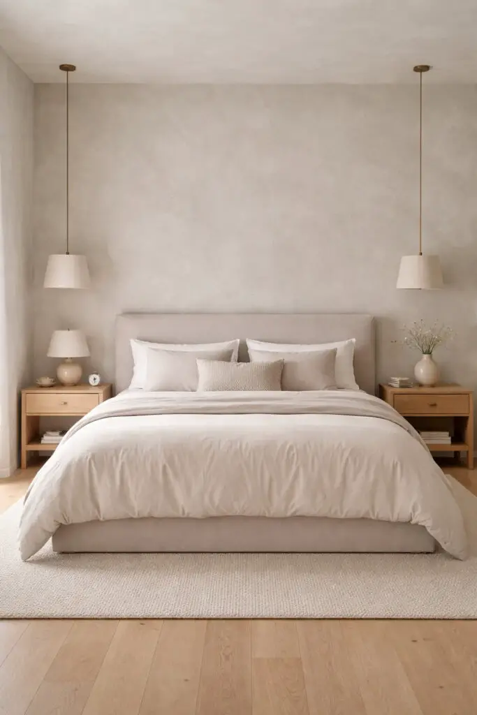 Grey Limewash Cozy Bedroom