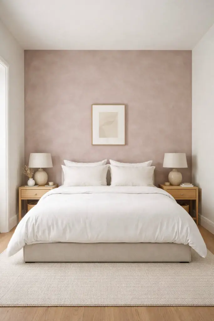 Limewash Bedroom Accent Wall