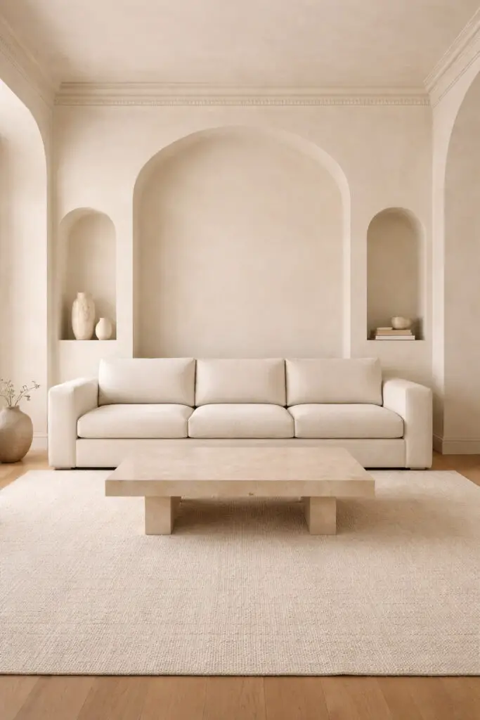 Limewash Living Room Architectural Details