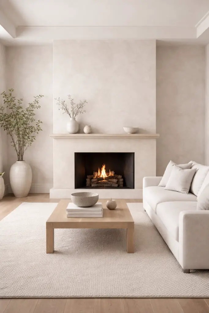 Limewash Living Room Fireplace Focus