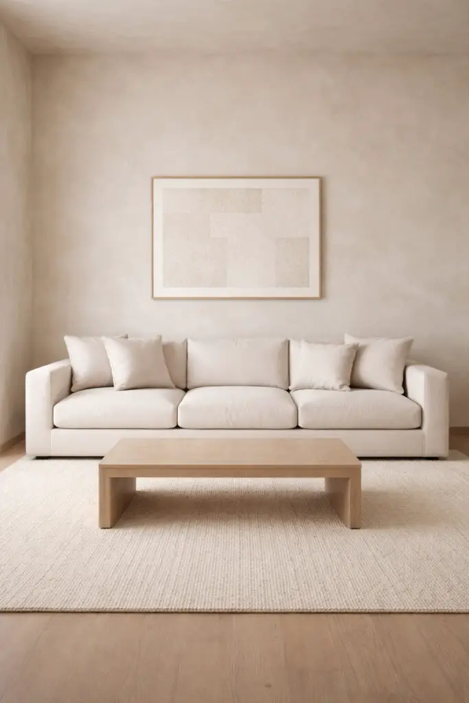 Limewash Living Room Minimal Style