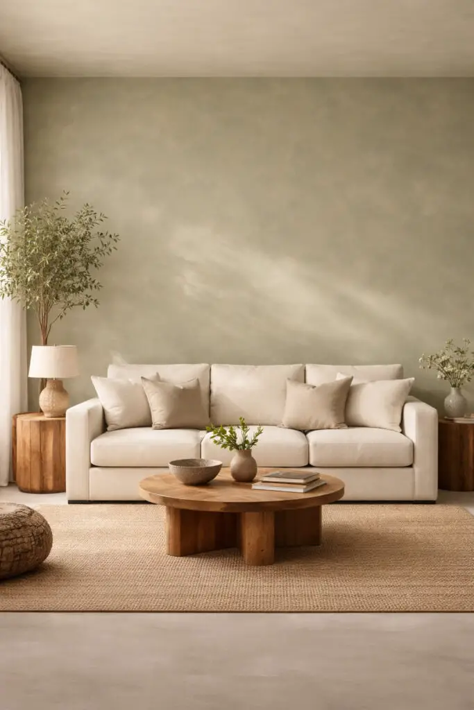 Limewash Living Room Sage Green
