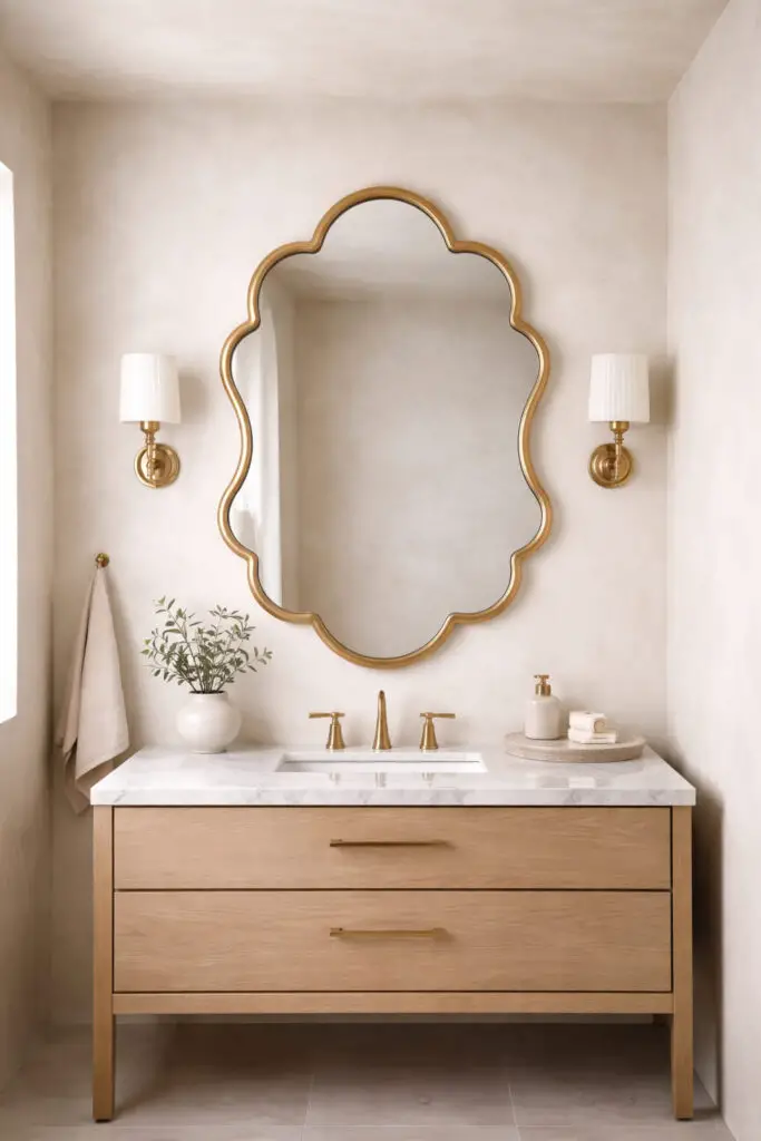 Mirror Limewash Bathroom