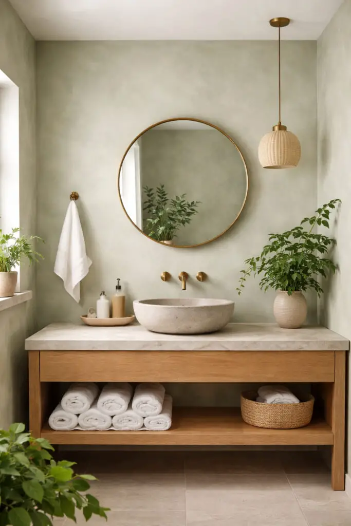 Sage Limewash Bathroom