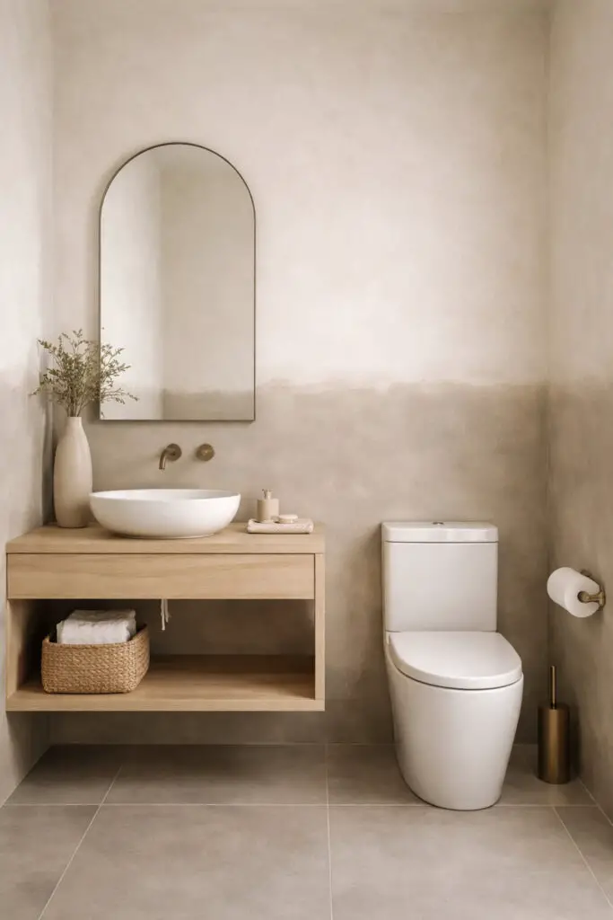 Two Tone Limewash Bathroom