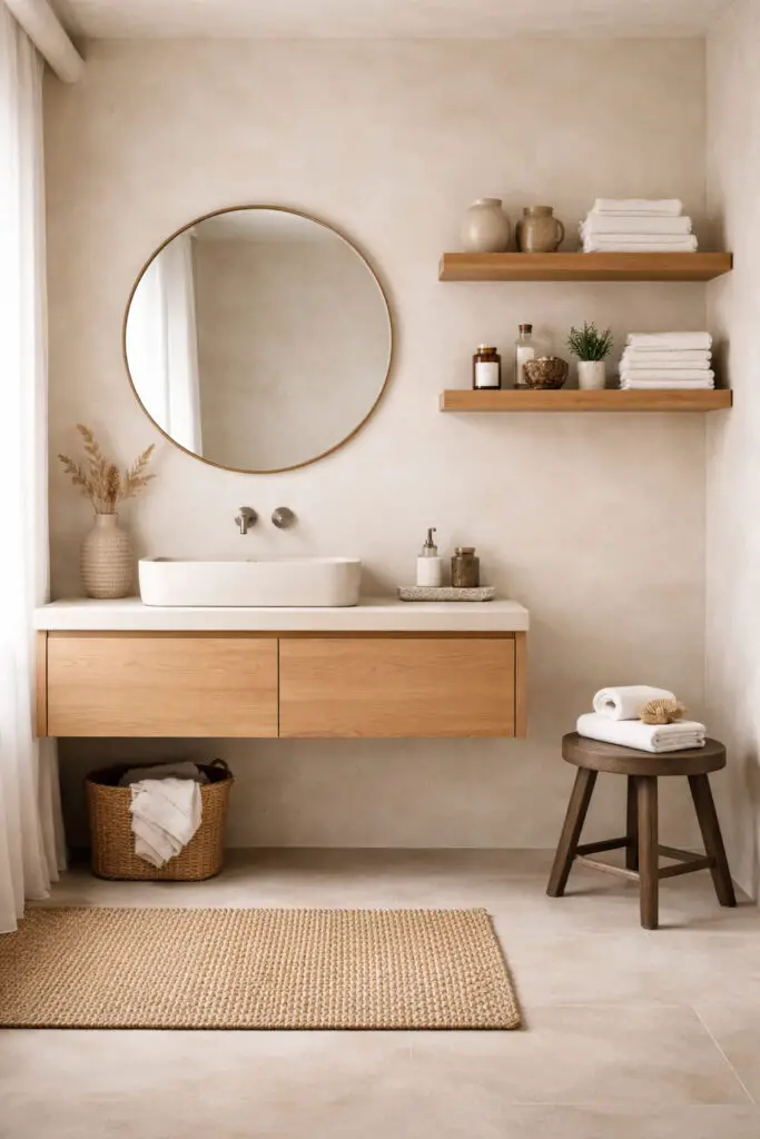 Wood Limewash Bathroom