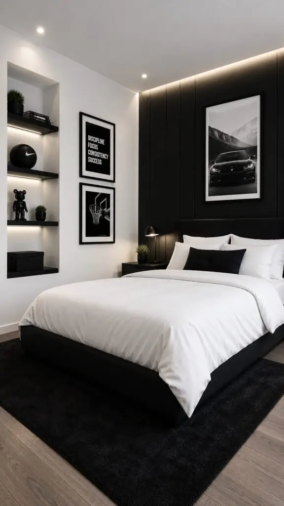 Black White Boys Room