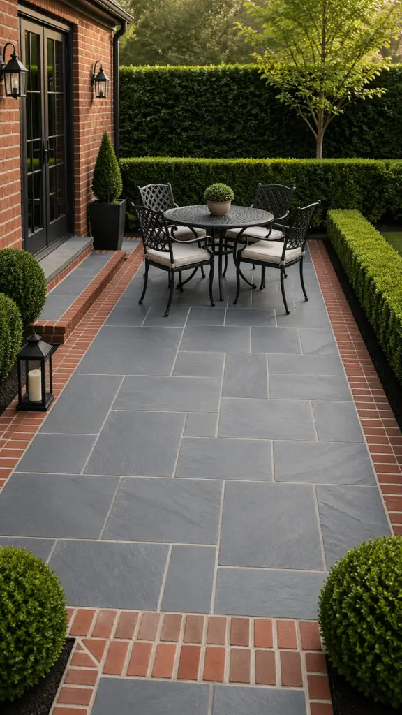 Bluestone Patio With Brick