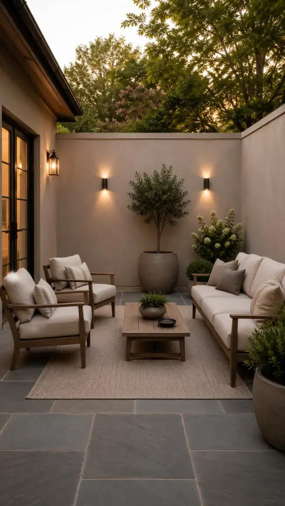 Bluestone Patio With Rug