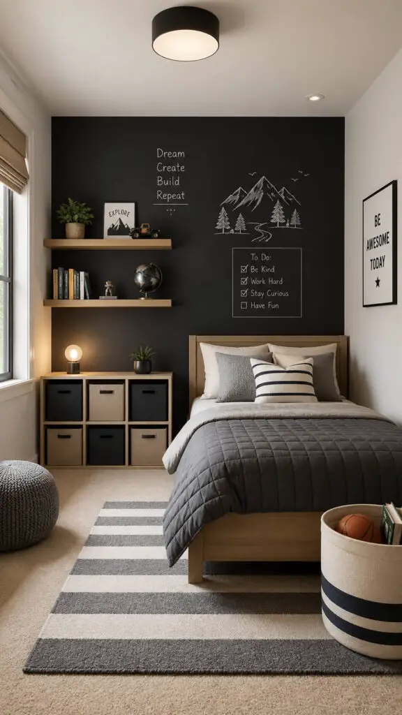 Boys Room Chalkboard Wall