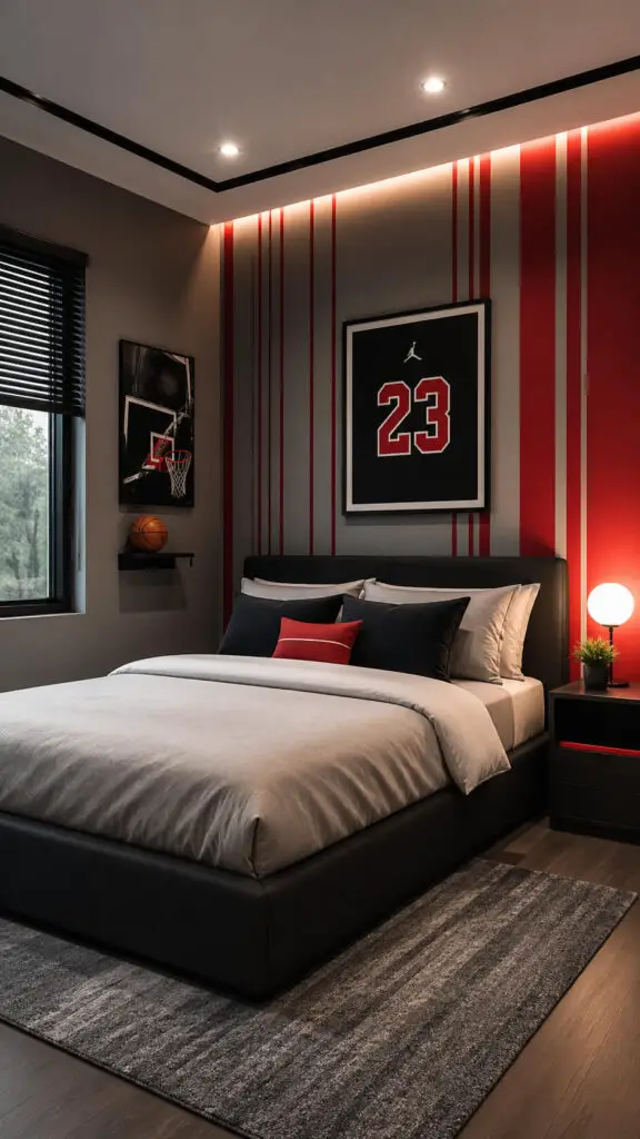 Boys Room Red Accent