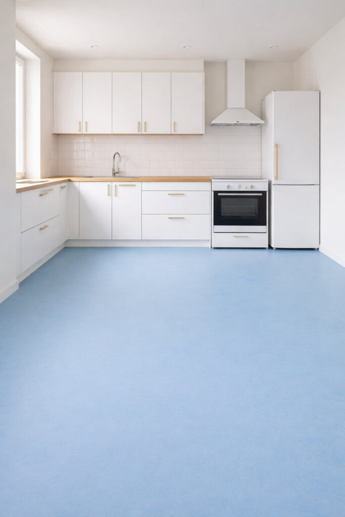 Bright minimalist kitchen with natural light
