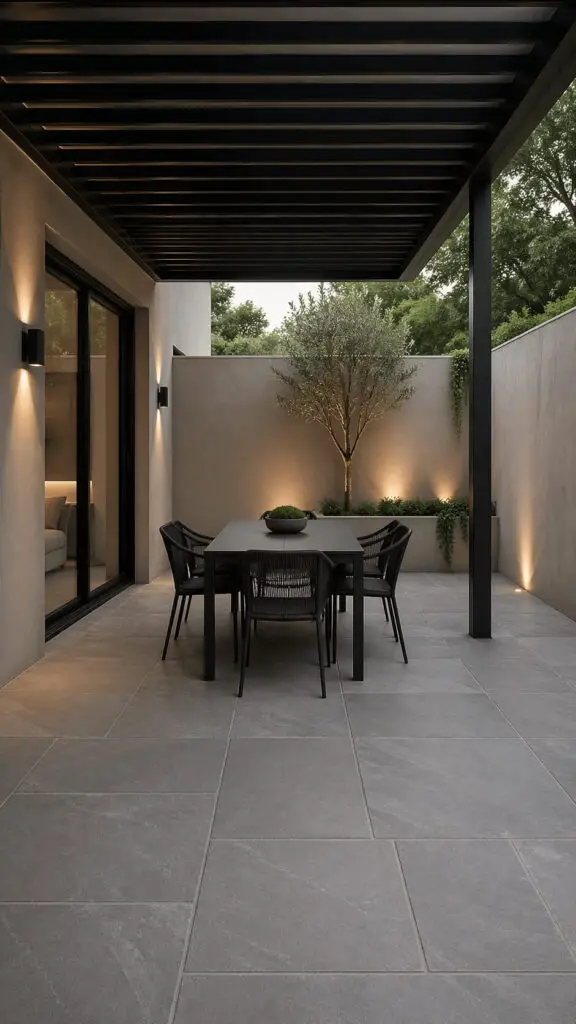 Covered Bluestone Patio Space