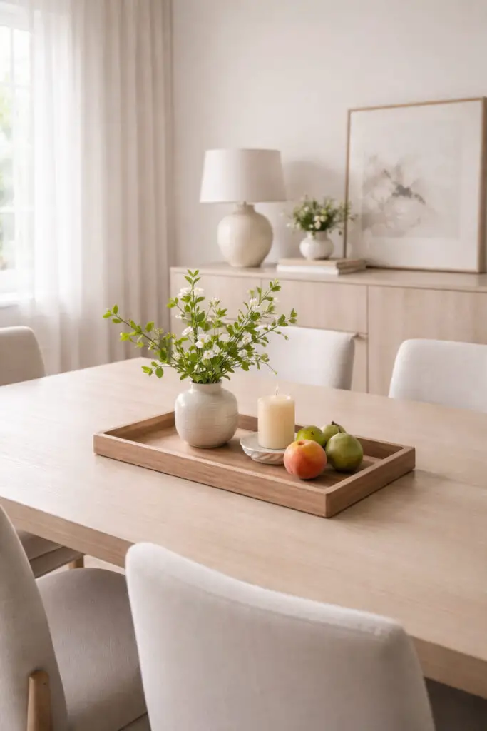 Elegant summer dining room setup