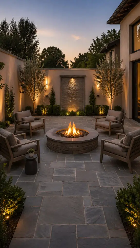 Fire Pit Bluestone Patio