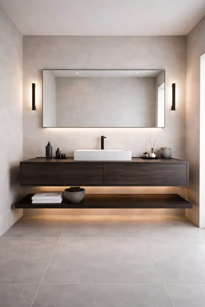 Floating Vanity Design Masculine Bathroom