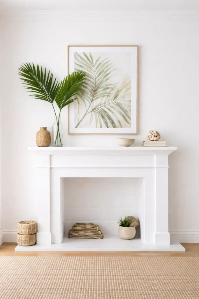 Fresh tropical accents in a minimalist living room