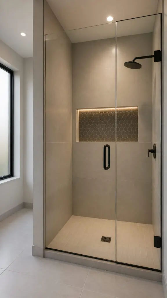 Hexagon Bathroom Niche Focus