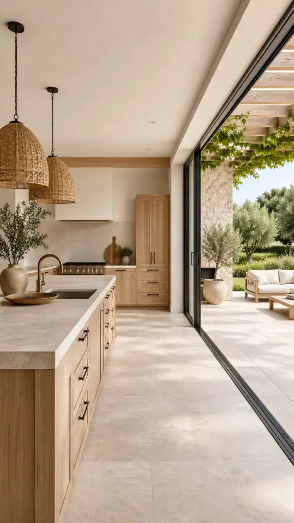 Indoor Outdoor Summer Kitchen Flow