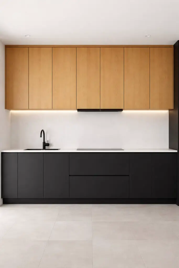Maple Cabinets Black Contrast