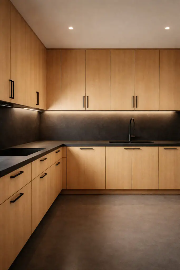 Maple Cabinets Dark Countertops