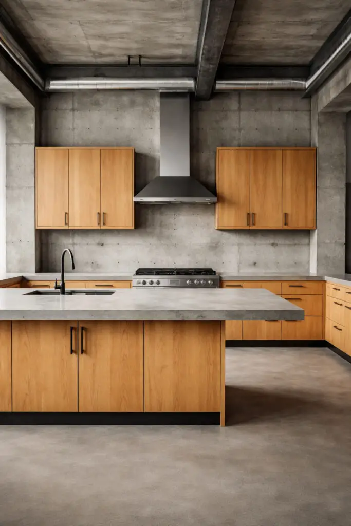 Maple Cabinets Industrial Mix