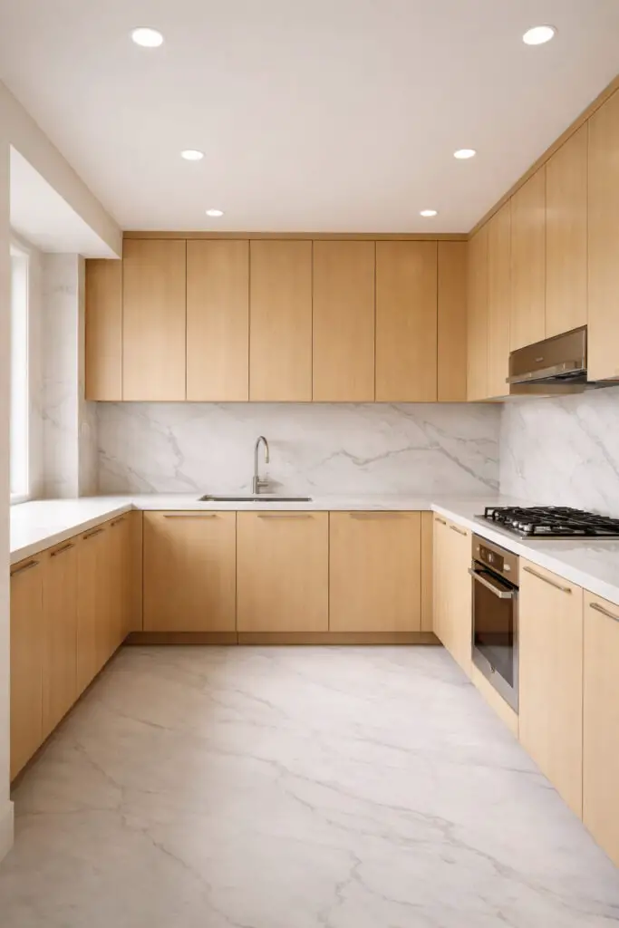Maple Cabinets Marble Touch