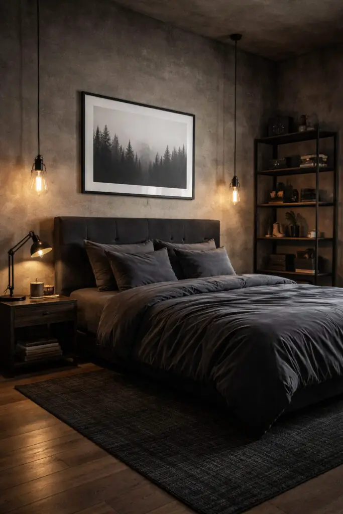 Masculine Bedroom Industrial Style