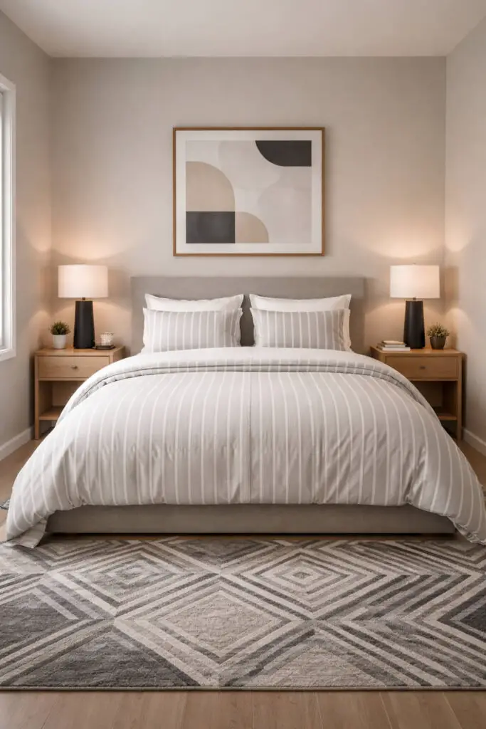 Masculine Bedroom Subtle Patterns