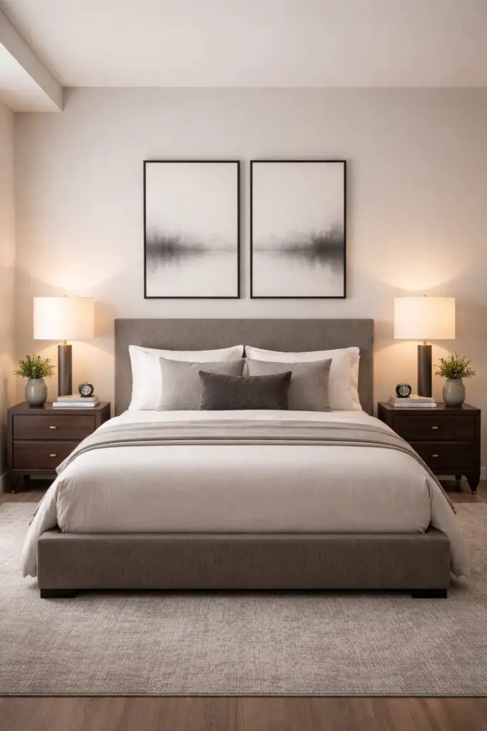 Masculine Bedroom Symmetrical Design