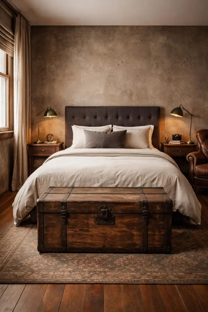 Masculine Bedroom Vintage Touch