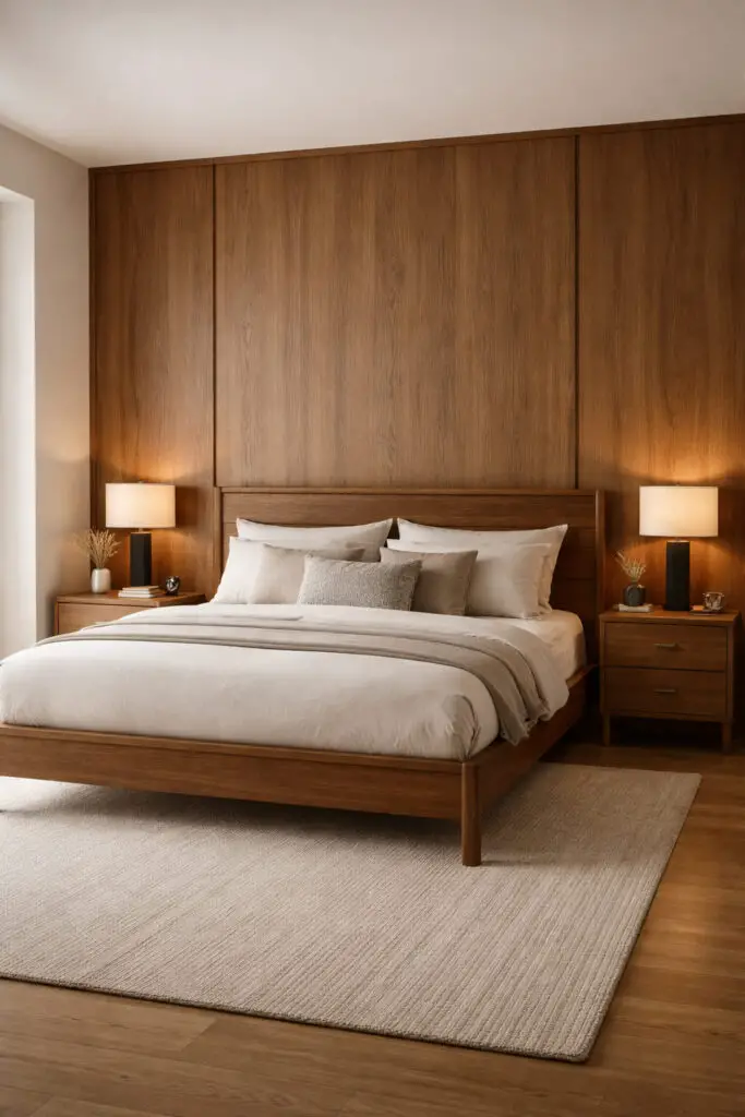 Masculine Bedroom Wood Elements