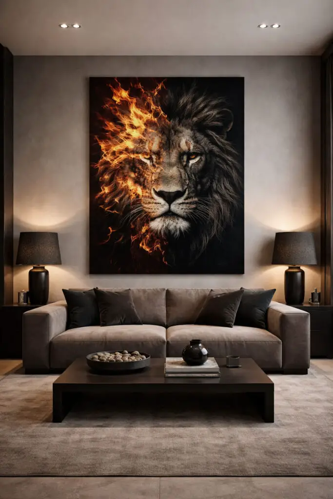 Masculine Living Room Bold Art