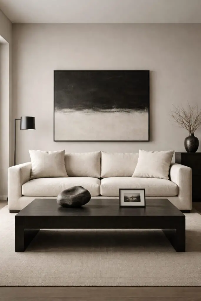 Masculine Living Room Minimal Decor