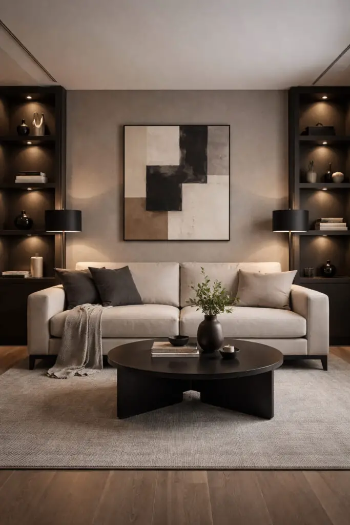 Masculine Living Room Subtle Comfort