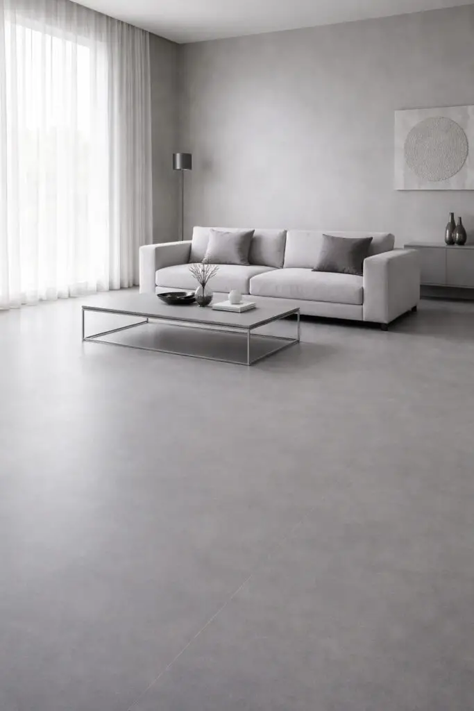 Minimalist gray living room design