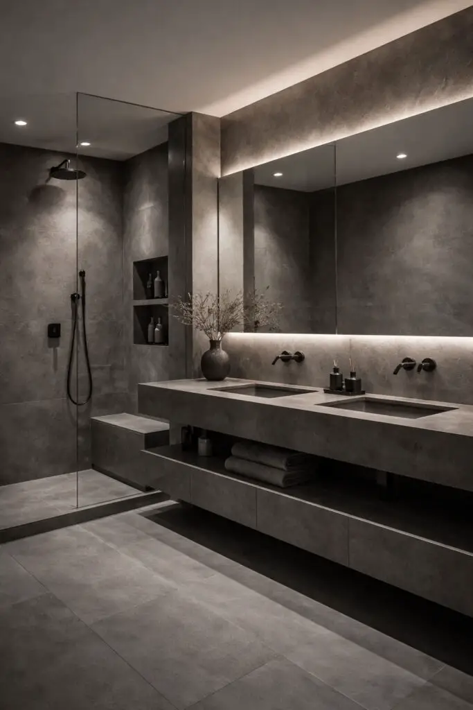 Monochrome Tone Masculine Bathroom