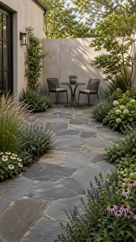 Natural Bluestone Patio Garden