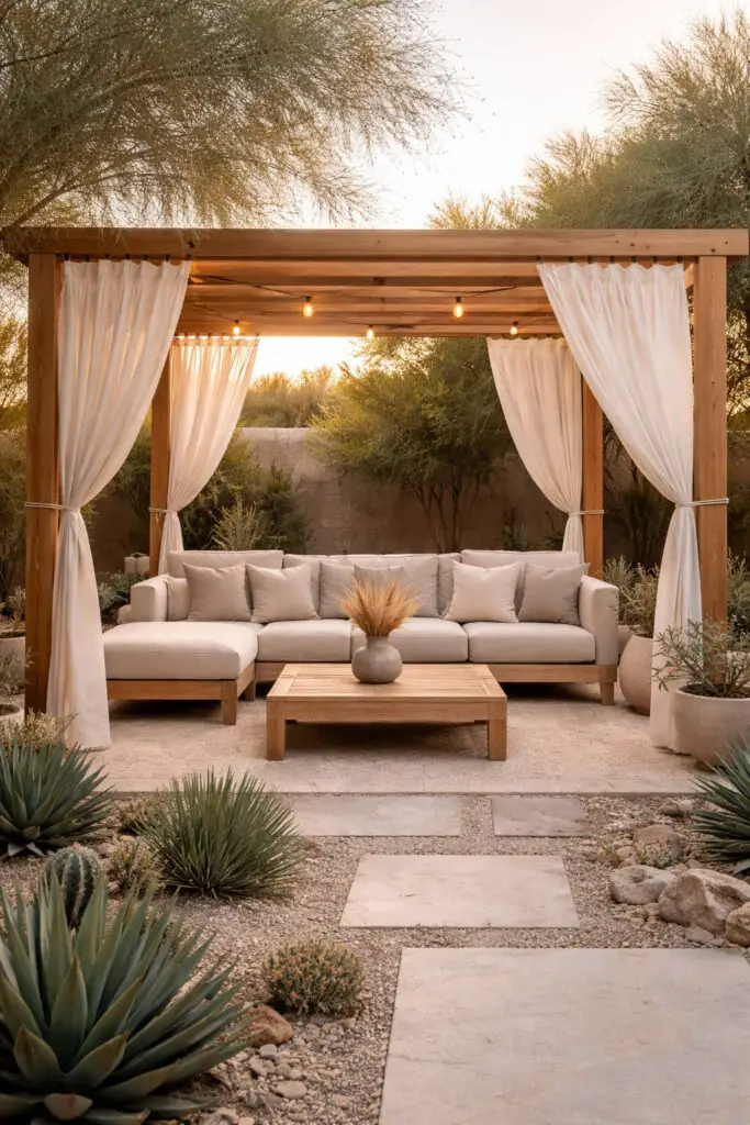 Serene backyard lounge in Arizona