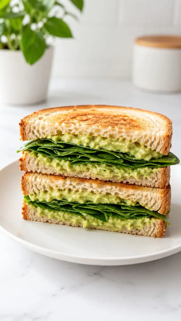 Spinach and Avocado Sandwich