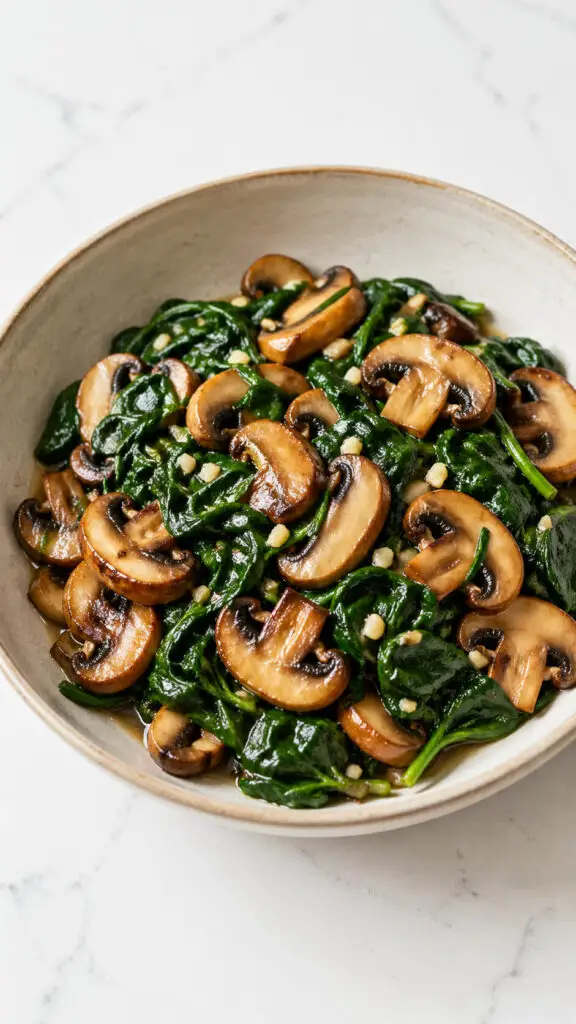 Spinach and Mushroom Stir Fry Recipe