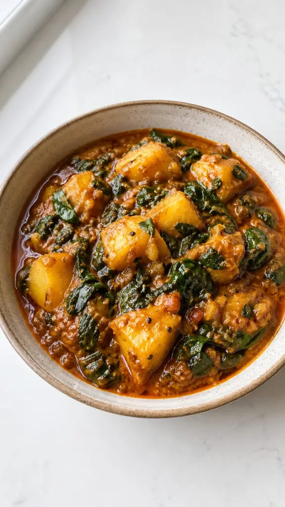 Spinach and Potato Curry