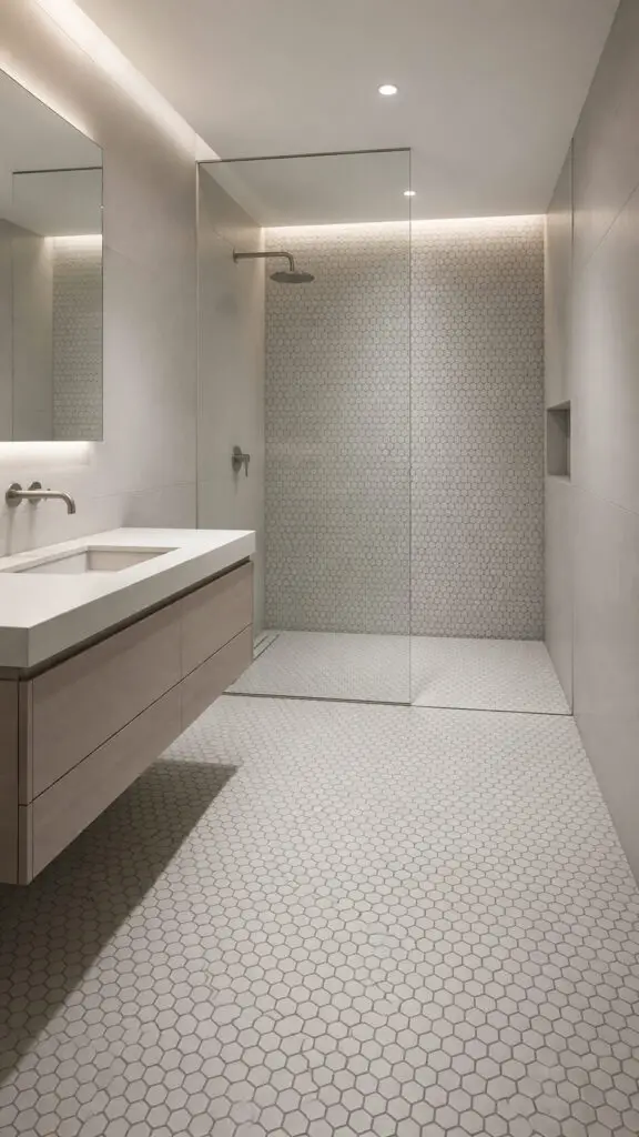 Tiny Hexagon Bathroom Texture