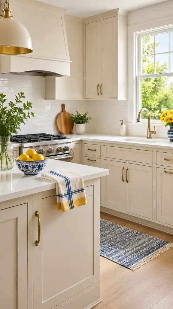 Yellow Blue Summer Kitchen Contrast