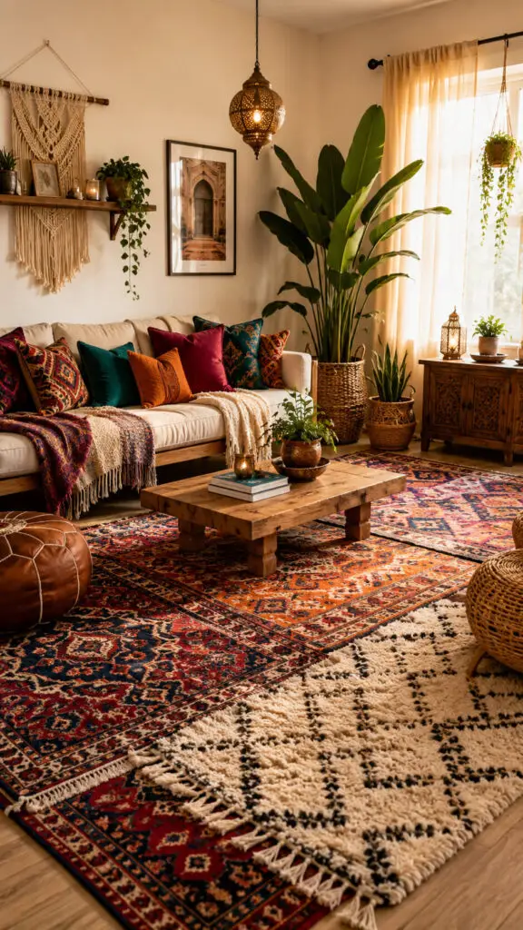 Boho Layered Rugs