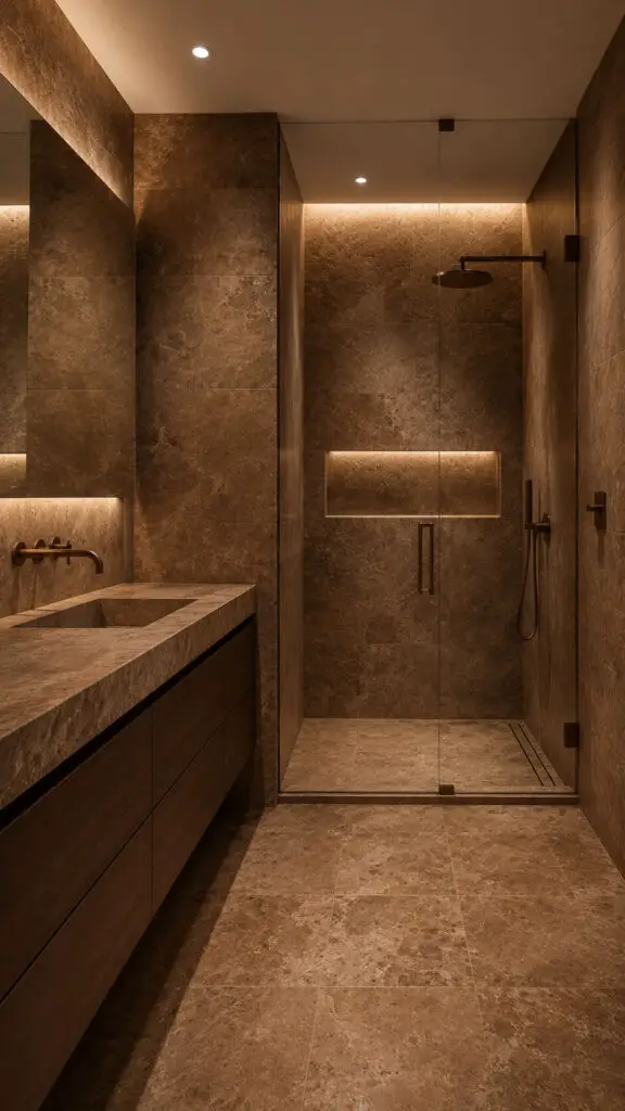 Brown Bathroom Stone Texture