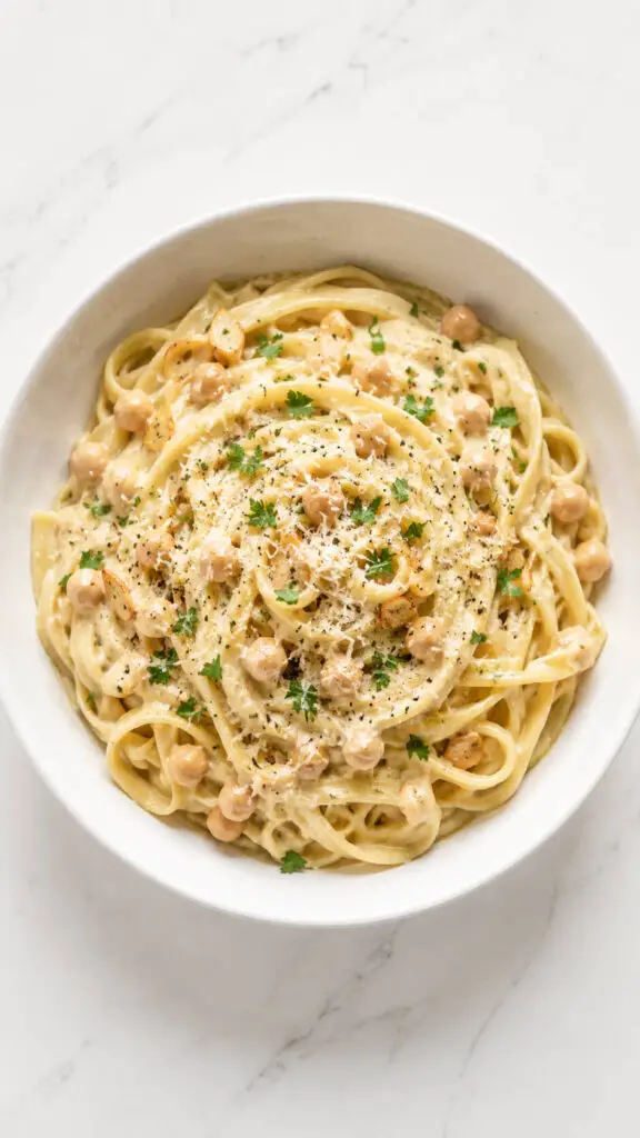 Chickpea Alfredo Pasta